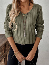 EMERY ROSE Women's Solid Color Round Neck Long Sleeve Casual Fleece T-Shirt For Fall/Winter